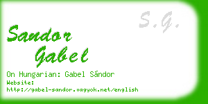 sandor gabel business card